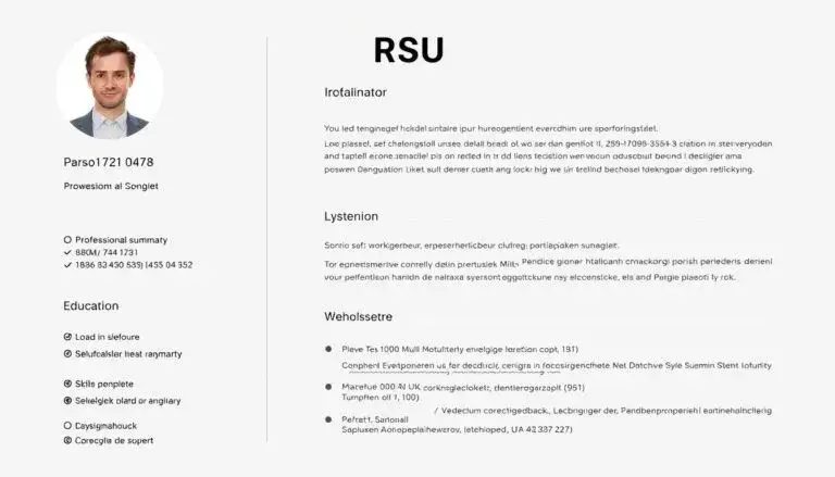 przykładowe CV struktura sekcje