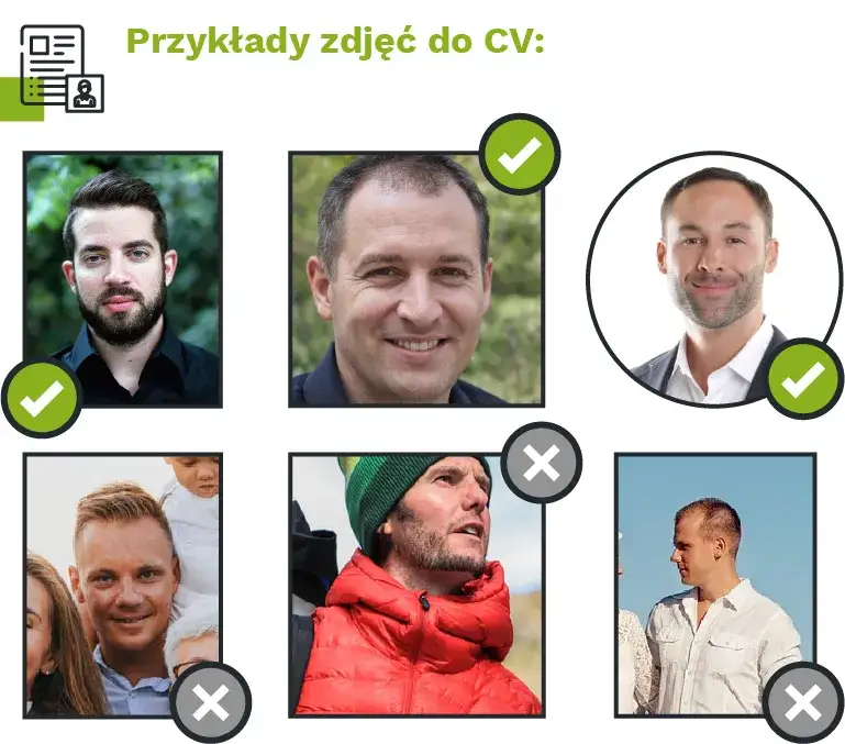 błędy na zdjęciu do CV przykłady