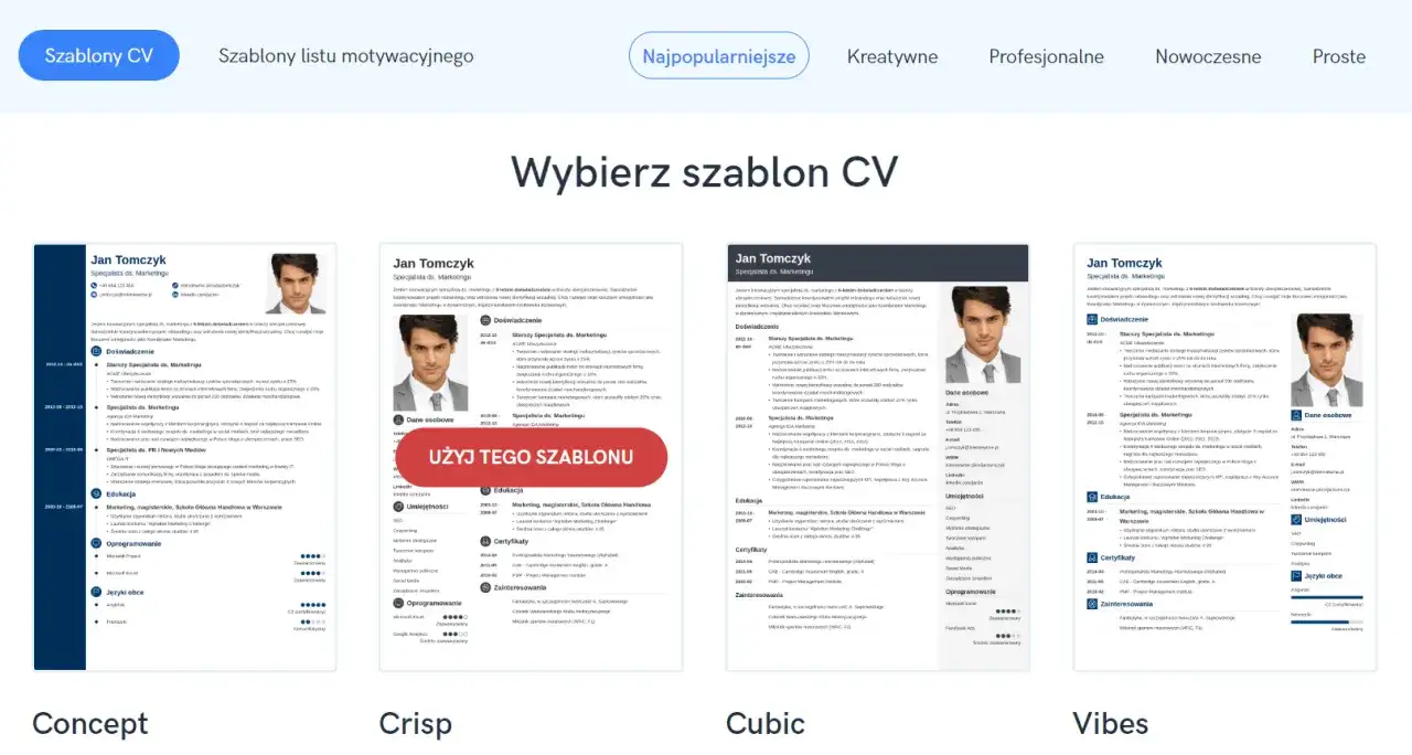 aplikacje do tworzenia CV na telefonie